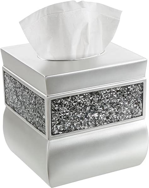 metal tissue box uk|square silver tissue box cover.